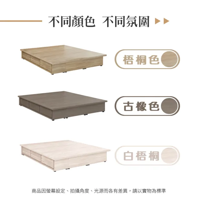 【IHouse】沐森 收納抽屜+掀床床底-雙大6尺(安全桿設計)