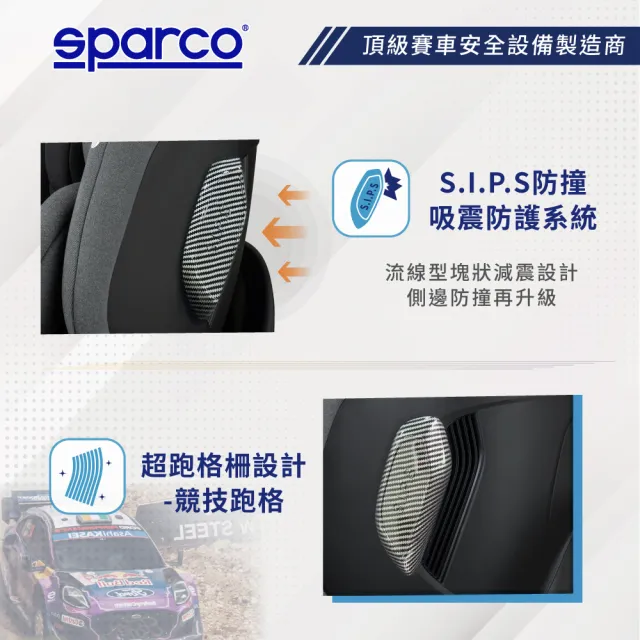 【Sparco】Rapid 全成長型汽車安全座椅(0-12歲 360度旋轉汽座)