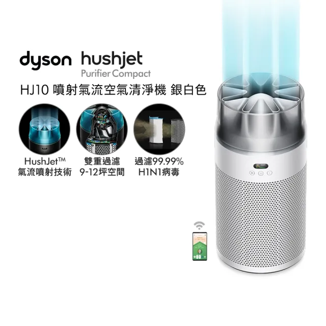 【dyson 戴森】BP04 強效極靜甲醛偵測空氣清淨機 +  HJ10 噴射氣流空氣清淨機(銀白色) (超值組)