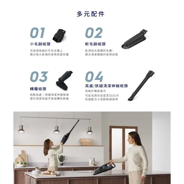 【Electrolux 伊萊克斯】Well Q6 無線吸塵器(WQ61-1EDBF拋光滾刷版)
