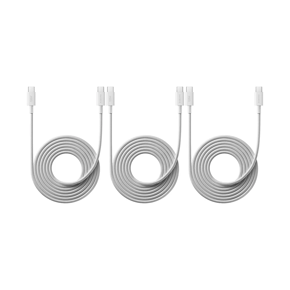 【小米】官方旗艦館 三入組 Xiaomi 6A 編織傳輸線 2m(USB-C to USB-C)