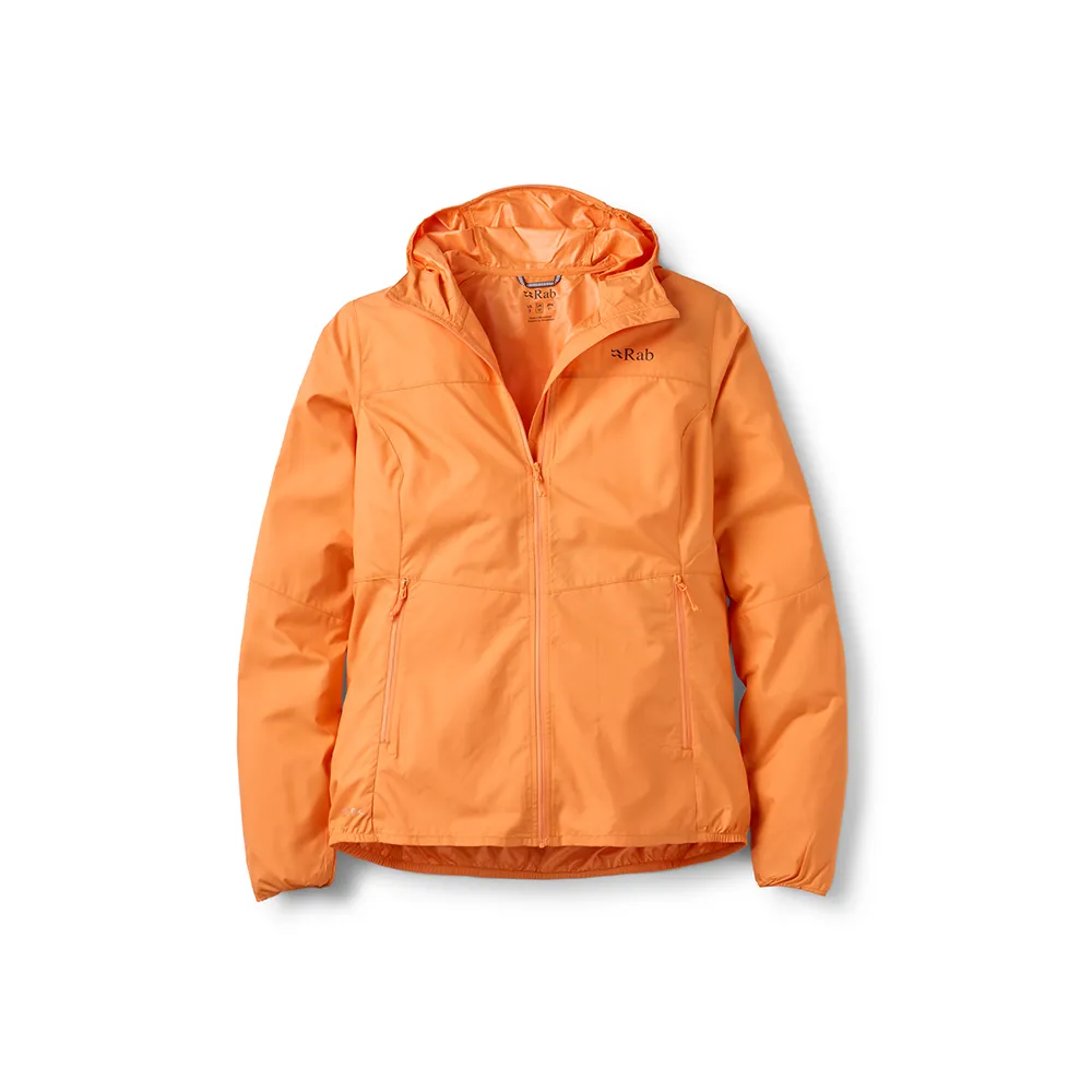 【RAB】Windgather Hoody Wmns 輕量防風連帽外套 女款 梅爾巴橘 #QWS85