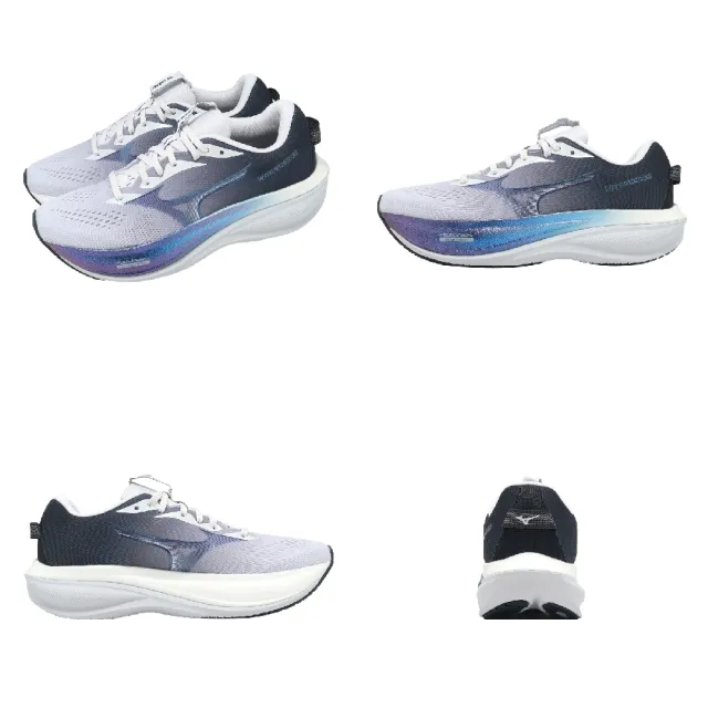 MIZUNO 美津濃】慢跑鞋Wave Rider 30 男鞋紫月光厚底緩震運動鞋
