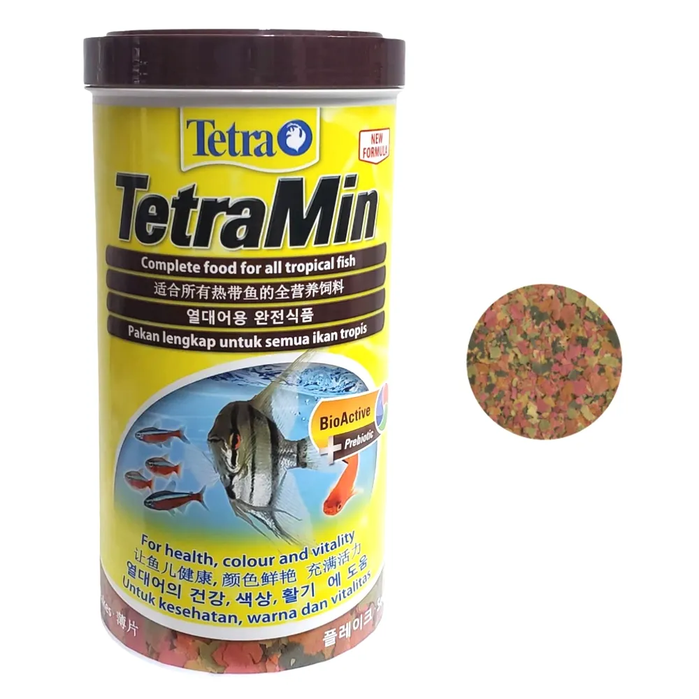 【TETRA 德彩】熱帶魚薄片飼料1000ml /Min薄片飼料/高免疫力(可完全被魚隻吸收T103)