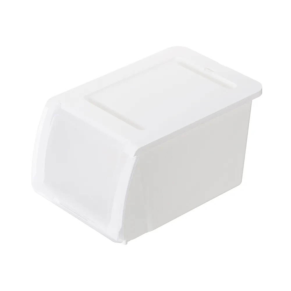 【KEYWAY 聯府】面寬25.5-白雪直取式整理箱-2入(透明前蓋 收納箱 日式 簡約 MIT台灣製造)