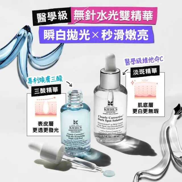 【Kiehl’s 契爾氏】官方直營 激光極淨白淡斑精華50ml(Kiehl’s/  大瓶裝)