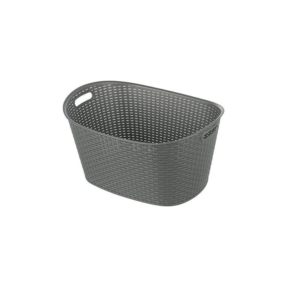 【KEYWAY 聯府】南洋藤森置物籃24L-2入(置物籃 藤紋 鄉村風 MIT台灣製造)