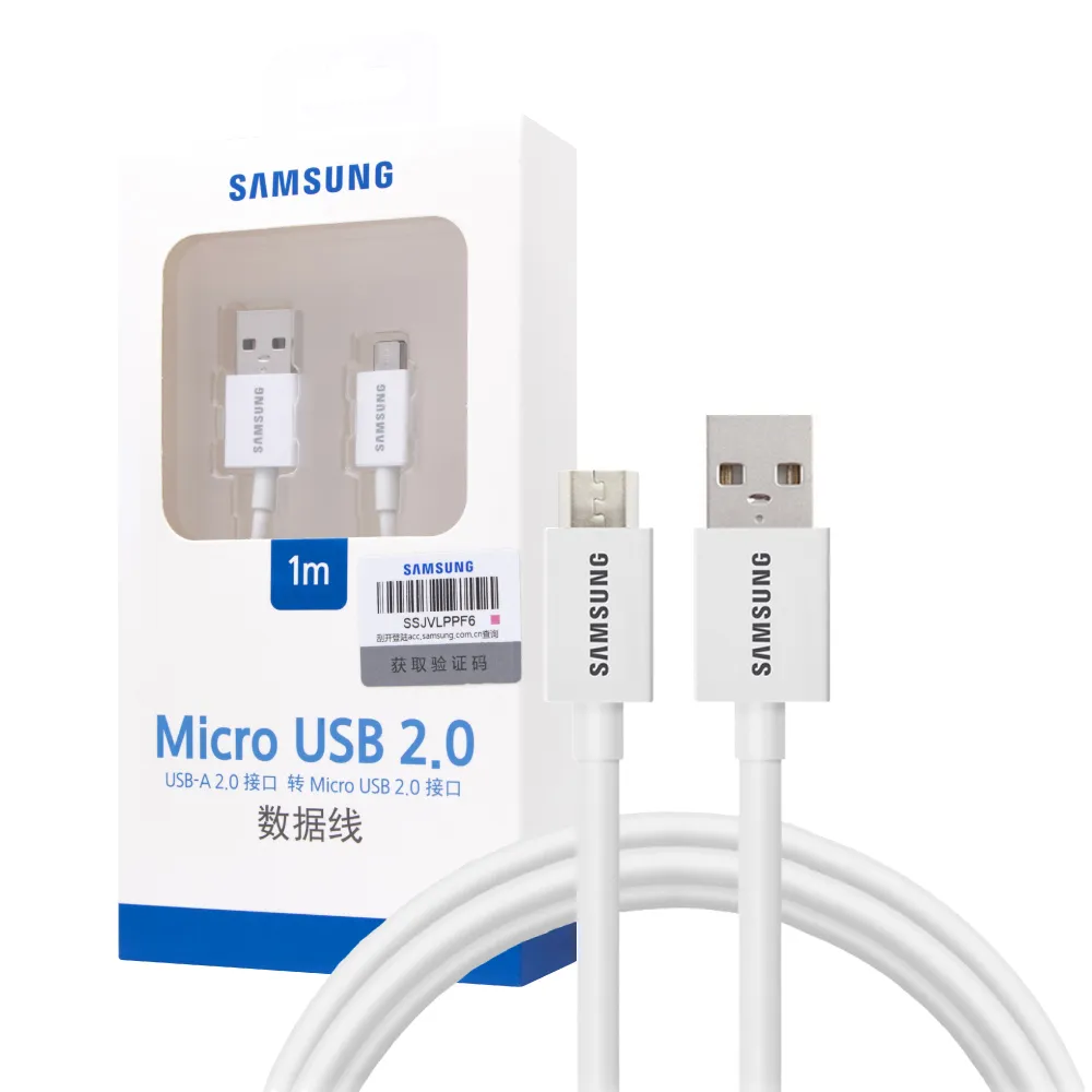 【Samsung 三星】原廠公司貨UB2110W / 100cm Micro USB 充電線 - 白色(盒裝)