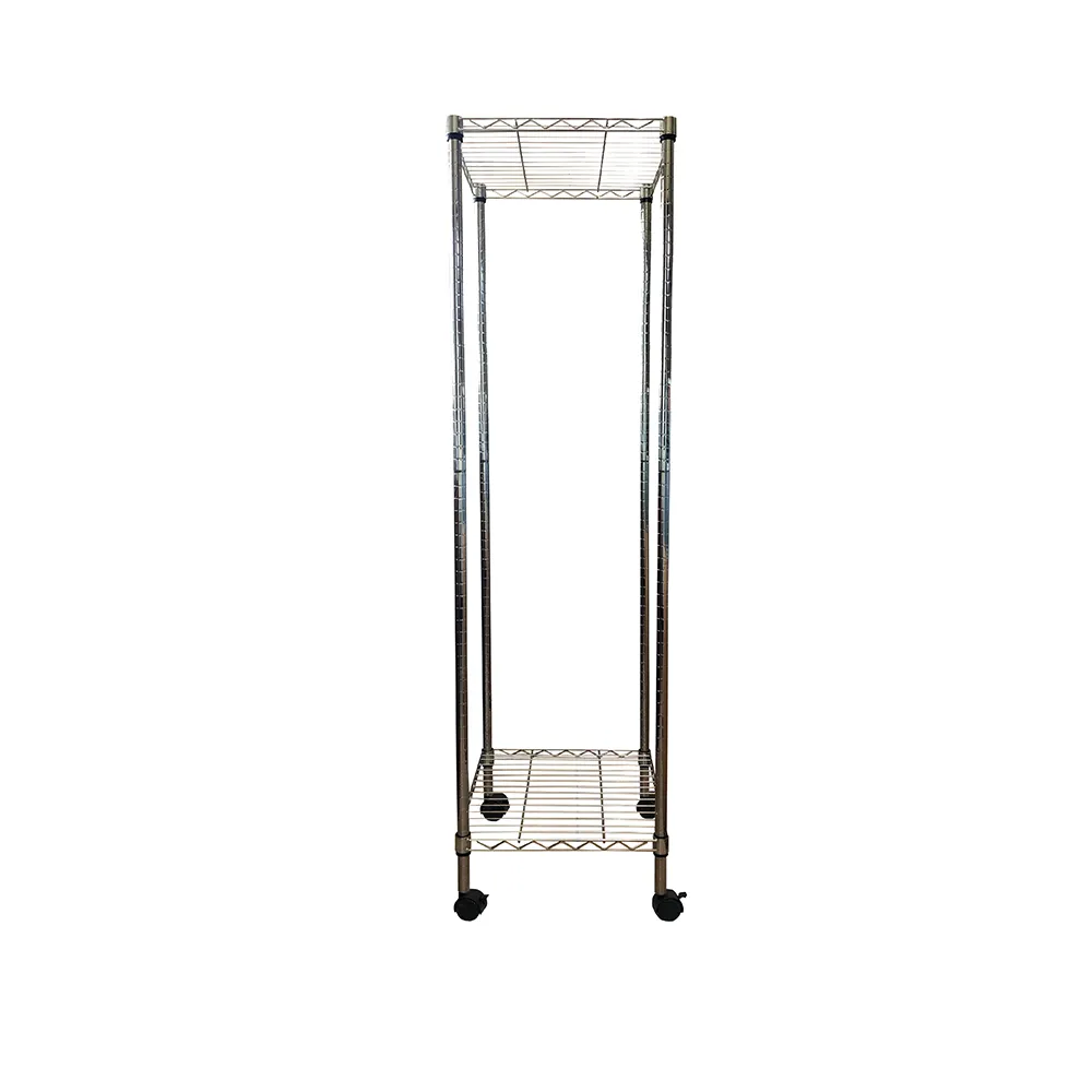 【A+Courbe】MIT耐重二層架-附輪 45x45x185cm(鐵力士架/鐵架/收納架/置物架/層架/架子)