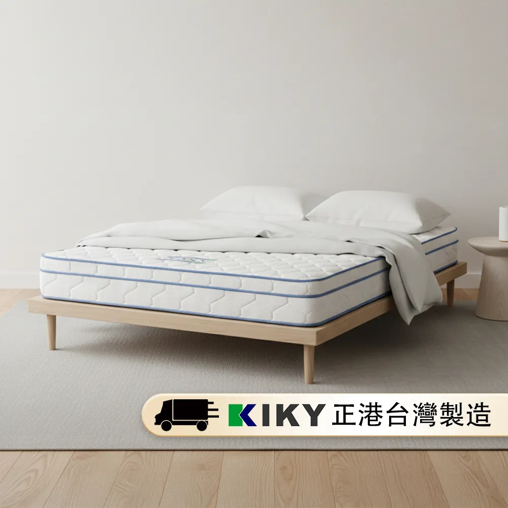 【KIKY】台灣製雙人加大3M防潑水乳膠蜂巢式獨立筒床墊6x6.2尺x23cm