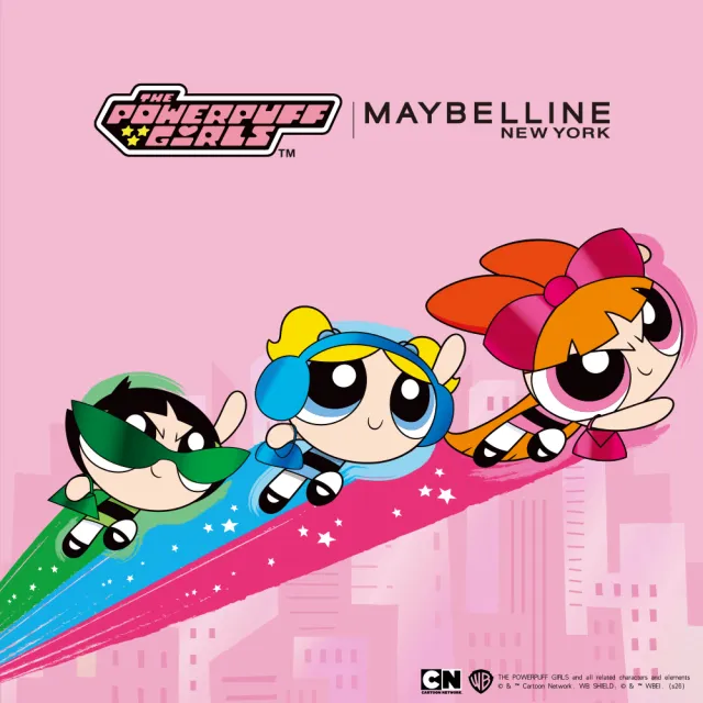 【MAYBELLINE 媚比琳】飛天小女警聯名款裸霧光無瑕氣墊水凝粉餅 #小方塊
