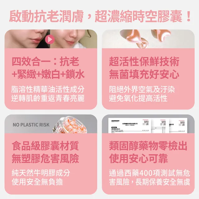 【FJ 豐傑生醫】玫瑰瞬效活膚膠囊-50顆/瓶x2入(緊緻肌膚ｘ啟動青春能量)