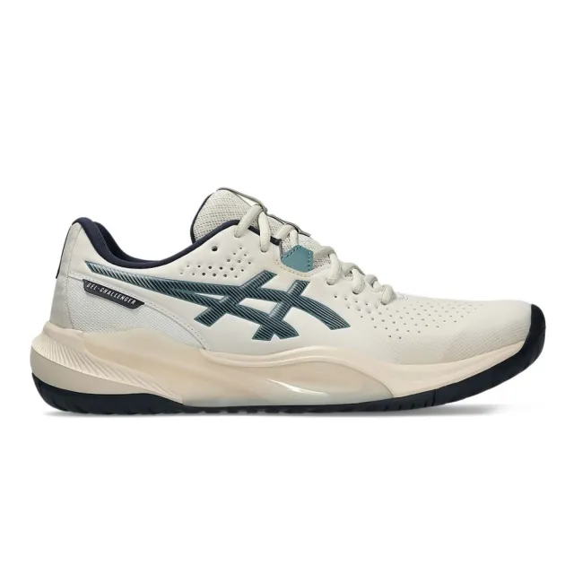 【asics 亞瑟士】GEL-CHALLENGER 15 男款 網球鞋 1041A510-250 燕麥 午夜藍 底線型 亞瑟膠