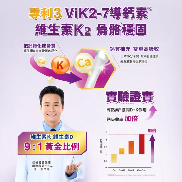 【桂格康研家】關鍵三效錠30顆x2盒_共60顆(uc2/UC-II/非變性二型膠原蛋白/玻尿酸/鈣/維生素D/維生素K)