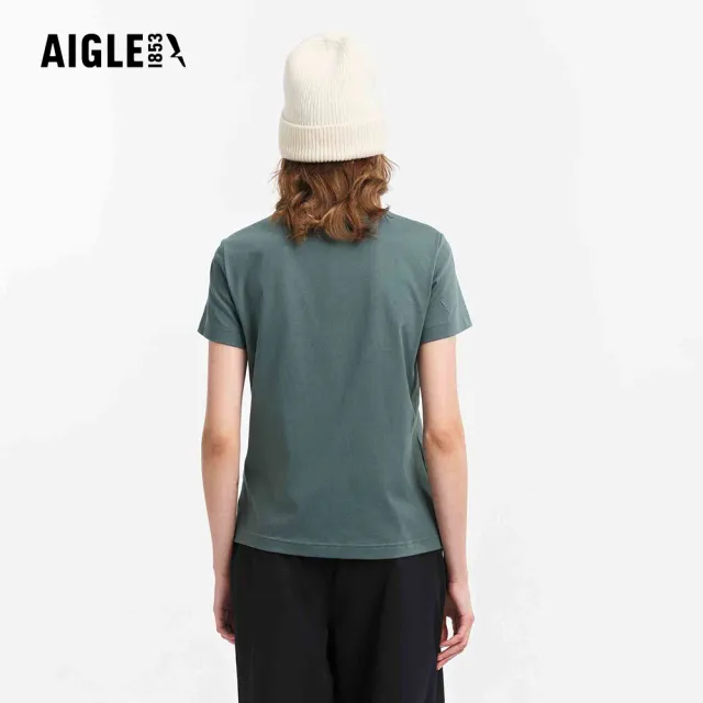 【AIGLE】女 快乾抗菌短袖T恤｜AG-5A255 (女 T恤 短袖上衣 抗菌抑臭 吸濕快乾 有機棉)