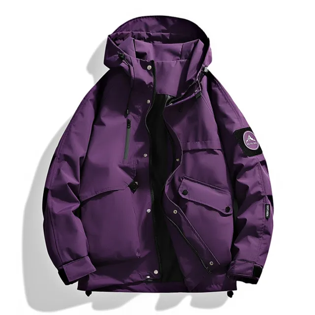 【巴黎精品】買一送一 現貨+預購 衝鋒衣工裝防風防水連帽夾克(春秋薄款機能透氣衝鋒男外套9色b1a34)