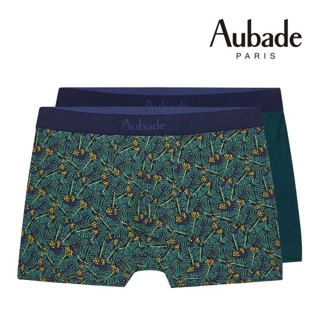 【Aubade】二件組長版頂級莫代爾棉 法國進口 彈性四角男褲 平口褲(2412.13)