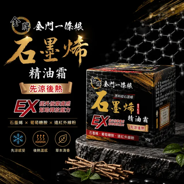 【金牌一條根】金牌金門一條根石墨烯水乳霜-先涼後熱3罐組(90g/罐 一條根 石墨烯 葡萄糖胺 舒緩酸痛)