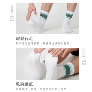 【VOLA 維菈】氣墊色塊中筒襪 台灣製中性運動襪 透氣中統襪 吸濕排汗短襪 加厚腳底 吸震吸汗 學生上班族