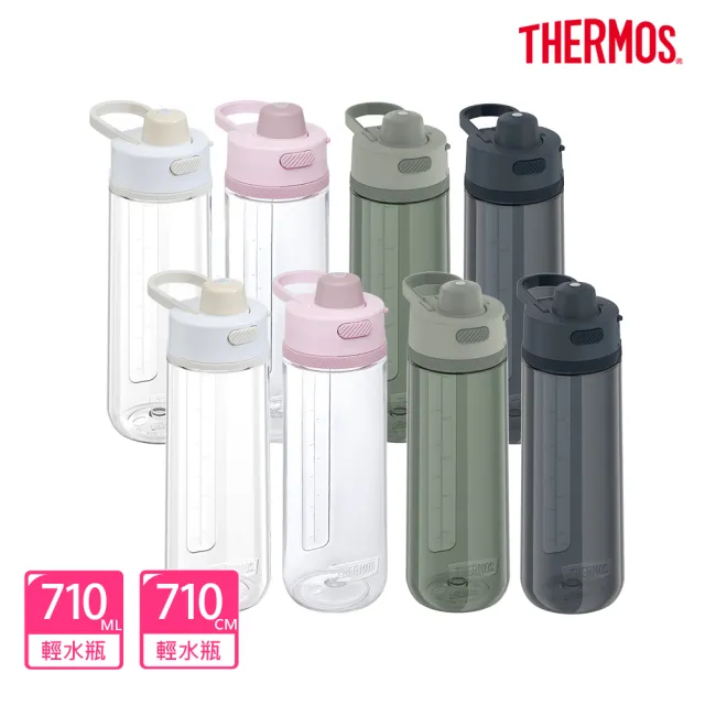 【THERMOS 膳魔師】買1送1_美國製彈蓋輕水瓶710ml 共2入(TP4329)
