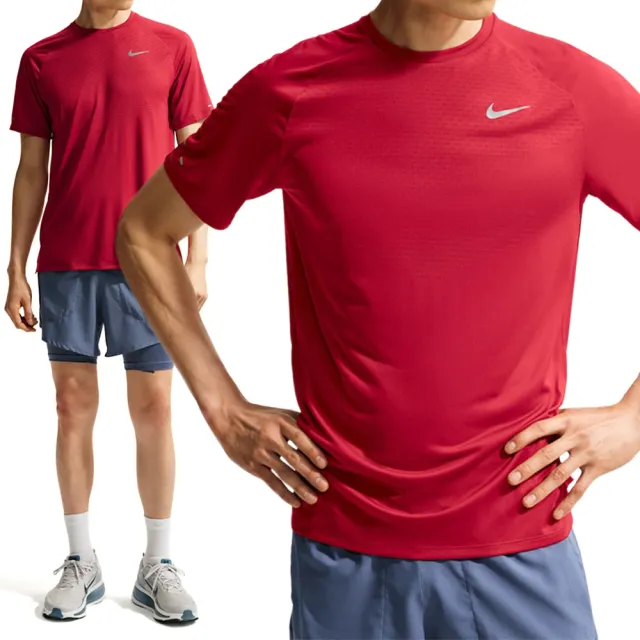 【NIKE 耐吉】As M Nk Dfadv Stride SS Top 男款 紅色 運動 休閒 短袖 HV5204-608