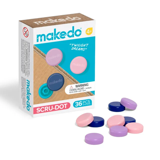 澳洲 Makedo 色彩裝飾扣-夢幻柔彩36入