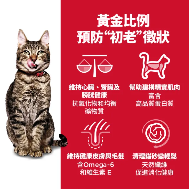 【Hills 希爾思】官方直營 室內高齡貓 雞肉 7.03公斤(貓飼料 貓糧 老貓)