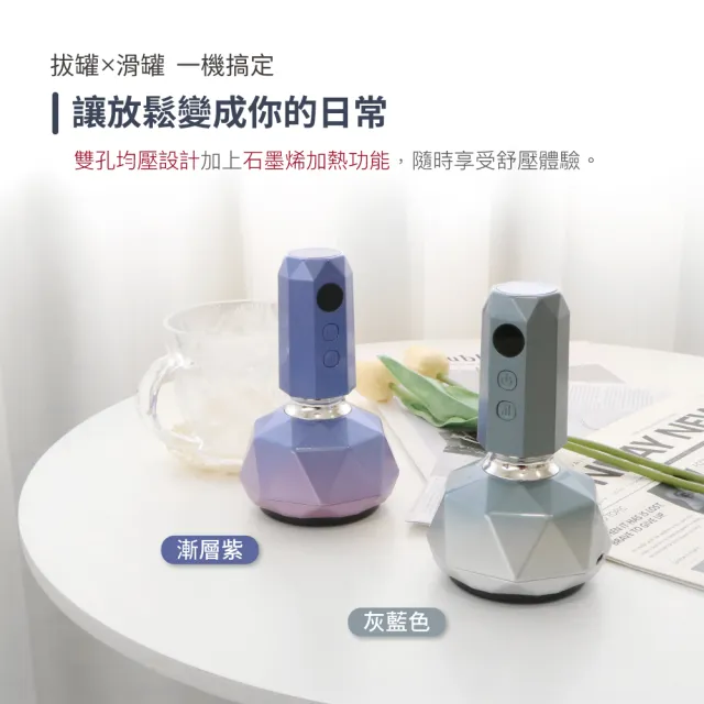 【Concern 康生】筋鬆樂雙罐王鑽石拔罐刮痧儀(CON-7855)