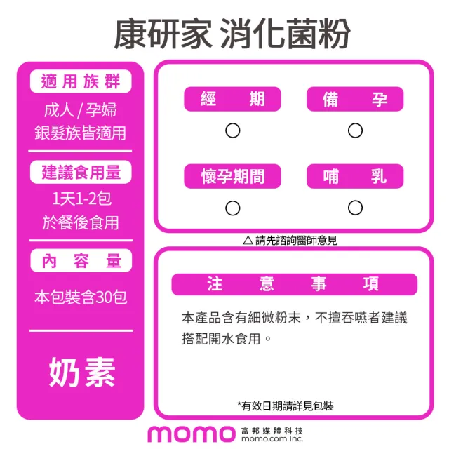 【桂格康研家】消化菌粉2盒_共60入(消化酵素/專利益生菌/200億菌數 消化代謝 排便順暢)