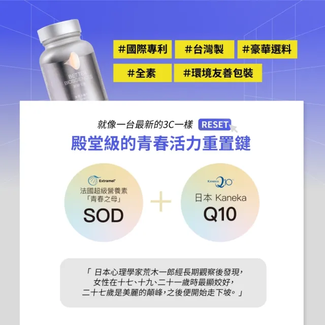 【好好生醫】太空人維他命補充包二入組30顆/包（父親節限時優惠、國際專利青春 SOD、日本輔酶Q10 酵母B群）
