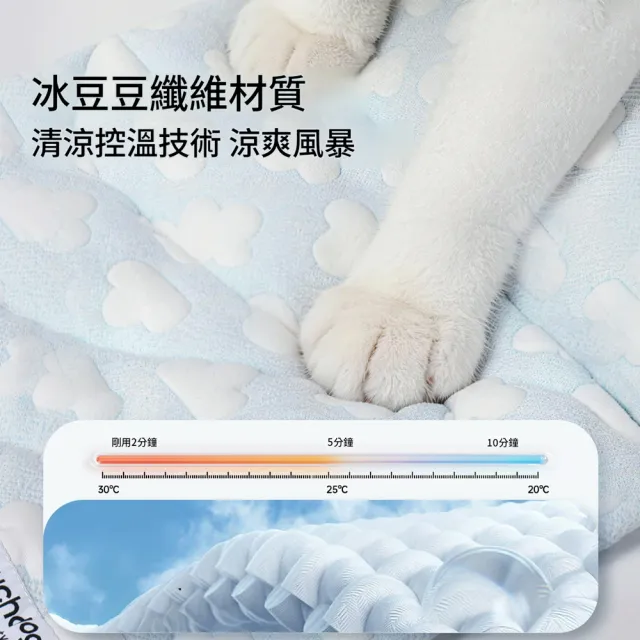 【IPSKY】涼感寵物沙發窩 可拆洗狗窩 涼感附枕頭 柔軟護頸寵物窩 貓狗寵物床 中小型犬狗窩 17KG內