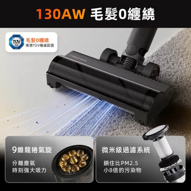 【Roborock 石頭科技】momo獨家新機! F25 Lite Combo 多合一全能吸塵洗地機 (95度洗烘/0纏繞/前驅式助力)