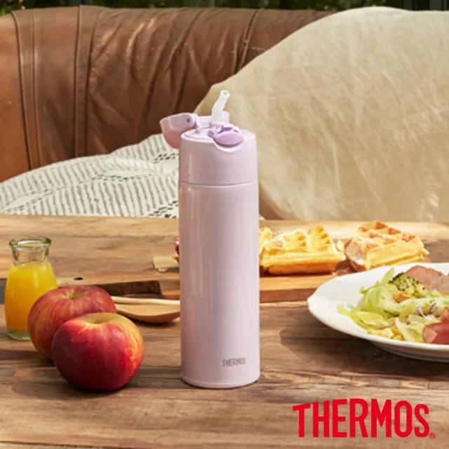 【THERMOS 膳魔師】不鏽鋼吸管真空保冷瓶550ml(FHL-551)