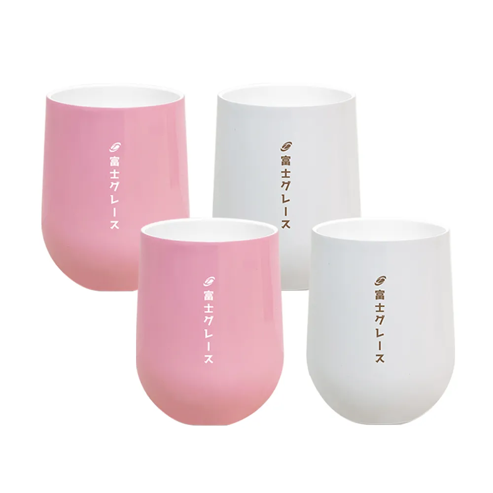 【FUJI-GRACE 日本富士雅麗】買2送2_真空陶瓷塗層隨手蛋型杯350ml(FJ-904*4)