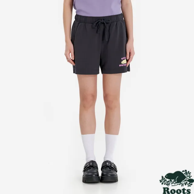 【Roots】SPORTING GOODS 棉短褲 (黑灰色)
