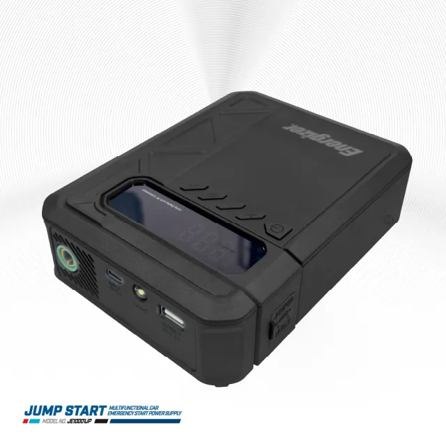 【Energizer 勁量】4合1 電動打氣/啟動救車機 JE10001JP(多功能 打氣 救車 電源 照明 贈收納包)