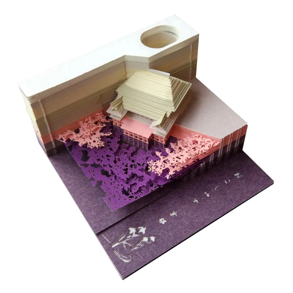 【LGS 熱購品】3D立體便條紙-清水寺/淺草寺造型可選(高級紙材/精緻擺飾/手撕便簽)