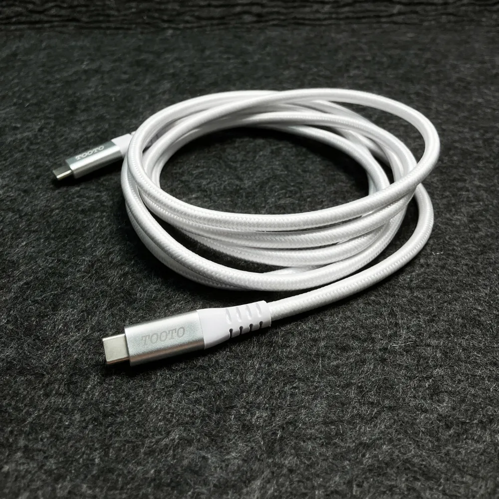 TOOTO USB-C to USB-C 2M 充電傳輸線-USB4 40Gb-PD100W-4K影像傳輸-3年寵物損壞保固