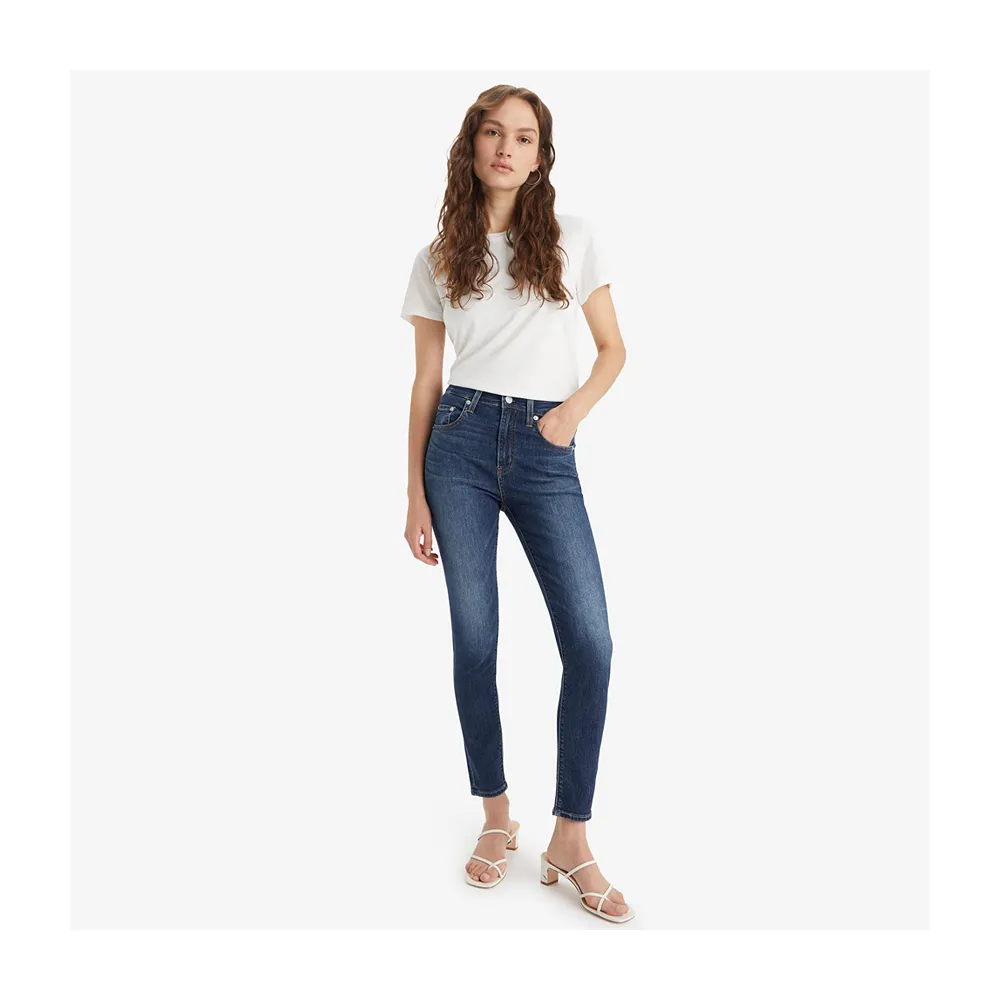 【LEVIS】女款 721高腰緊身窄管涼感牛仔長褲 Performance Cool 熱賣單品 18882-0689