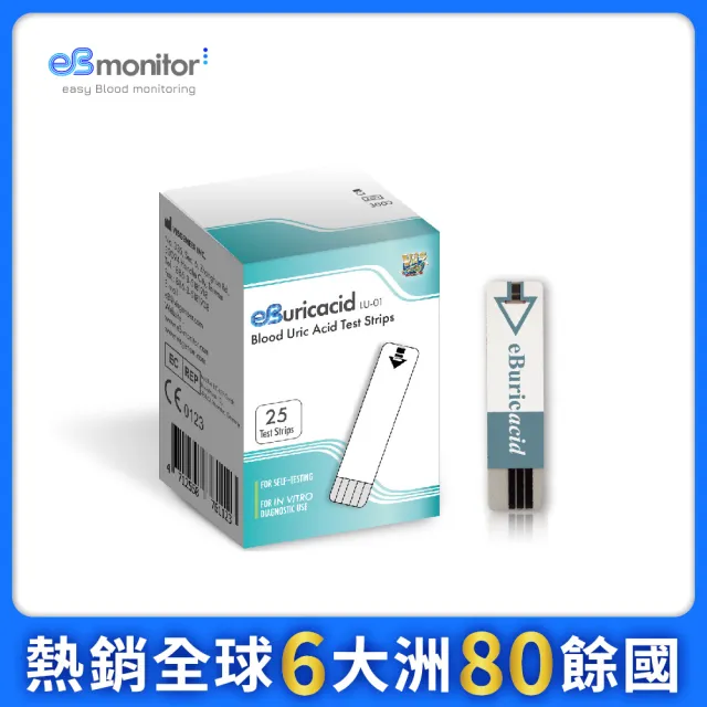 【eBmonitor醫必】eBuricacid 暐世尿酸試紙(尿酸 量測 檢測 試紙)
