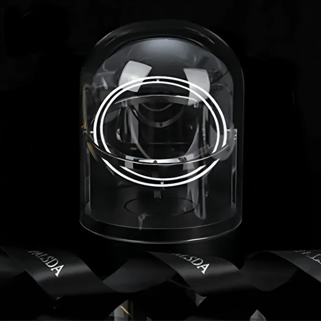 陀螺儀玻璃罩自動充電款上鍊機/搖錶器/機械錶盒(單只腕錶轉台-多色可選)