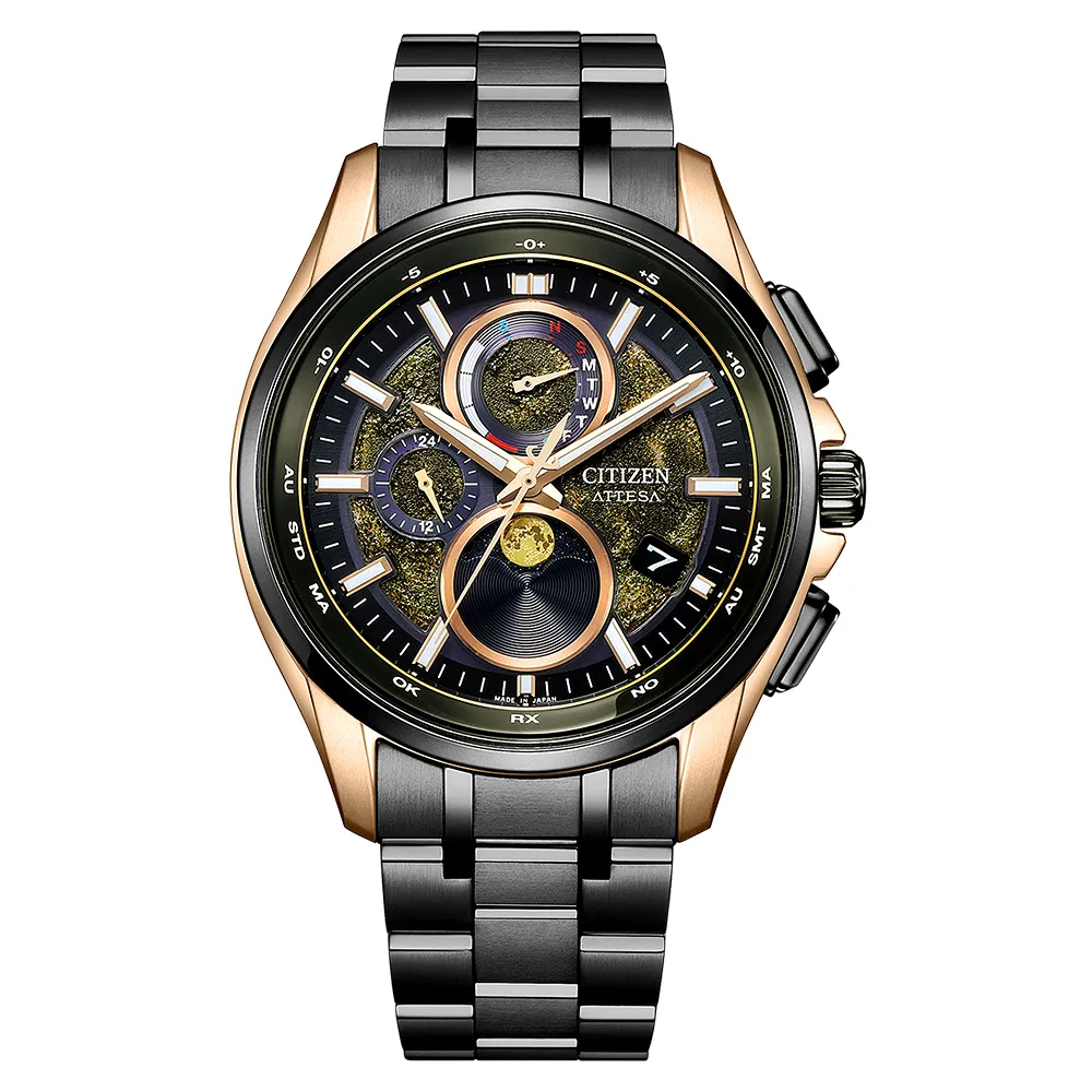 【CITIZEN 星辰】GENTS系列 限量Glod Moon 光動能月相腕錶/耀月金41.5mm(BY1009-64Y)
