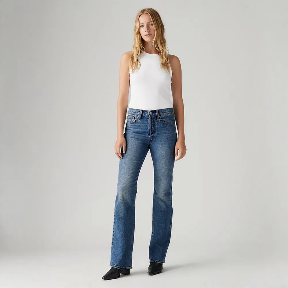 【LEVIS】Wedgie Boot女款中腰靴形丹寧牛仔褲 熱賣單品 A8710-0001