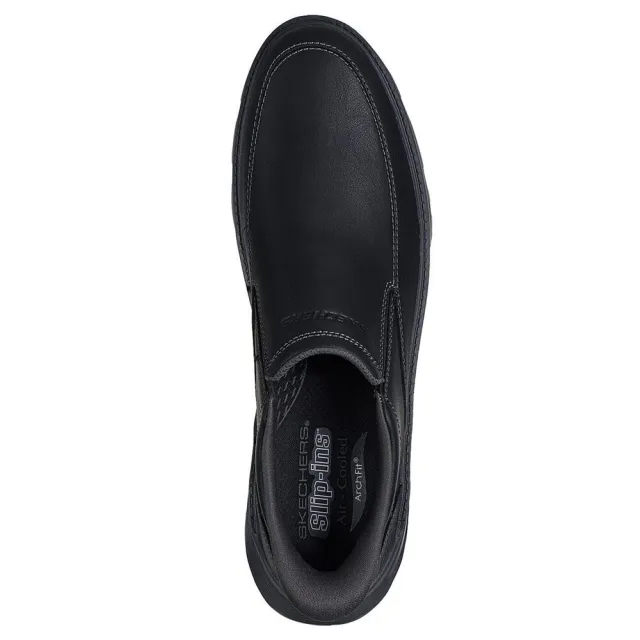 【SKECHERS】Arch Fit Garza 男 休閒鞋 寬鬆版型 舒適 黑(205518BLK)