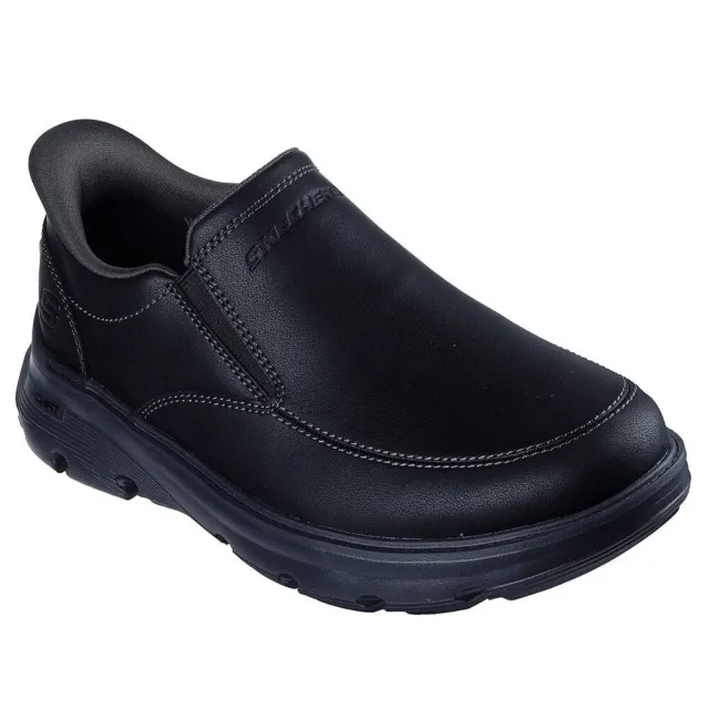 【SKECHERS】Arch Fit Garza 男 休閒鞋 寬鬆版型 舒適 黑(205518BLK)
