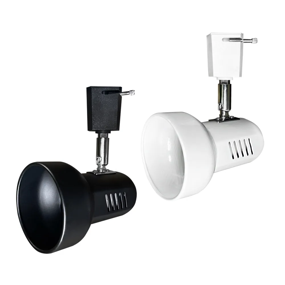 【JOYA LED】E27 燈泡專用 白色外殼 復古喇叭軌道燈 燈具(角度隨新 燈泡自由搭配)