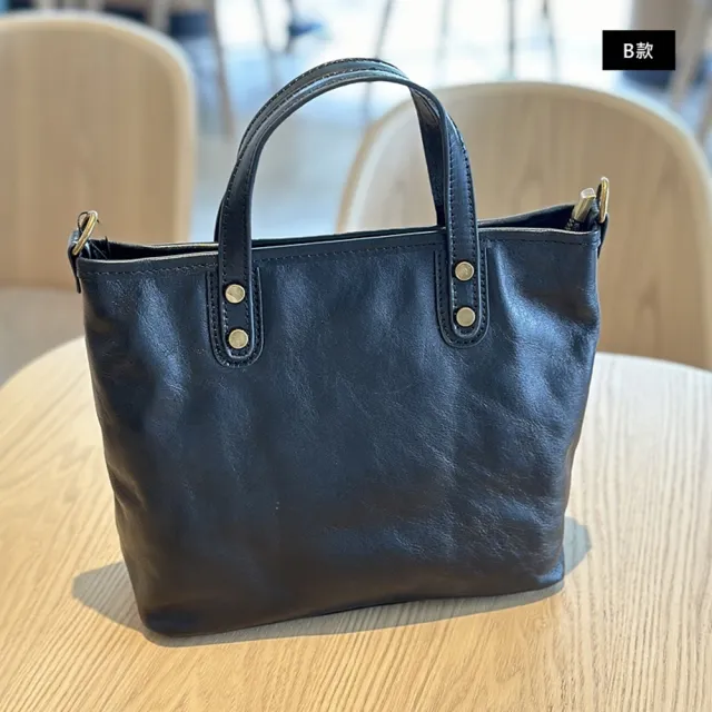 【巴黎精品】現貨+預購 真牛皮斜背包手提包真皮包包肩背包(通勤休閒側背女包包3款a1mk17 A)