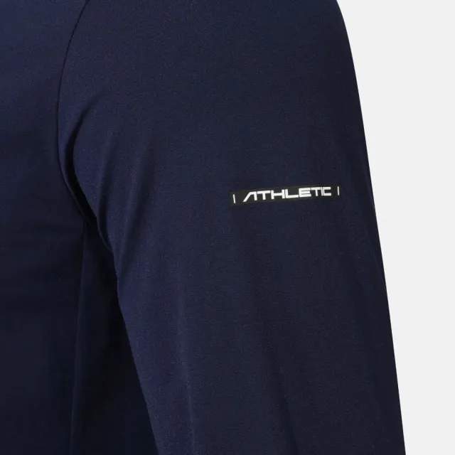 【DESCENTE】長袖上衣 男 快排 [TOUGH LIGHT] REGULAR FIT LONG SLEEVE T-SHIRT 藍 SR321TTL72-DDNV
