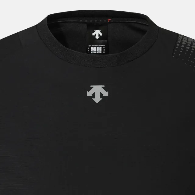 【DESCENTE】短袖上衣 男 快排 COOLING TRICOT GRAPHIC SHORT SLEEVE T-SHIRT 黑 SR311TTS76-BLK0