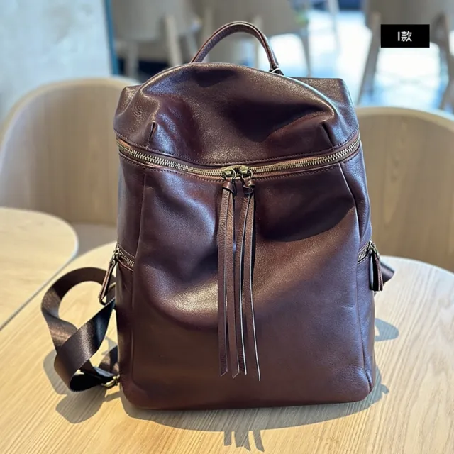 【巴黎精品】現貨+預購 真牛皮後背包真皮革雙肩包旅行包(大容量書包斜背女包包3款a1mk22 C)
